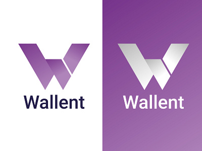 W logomark wallent logo design