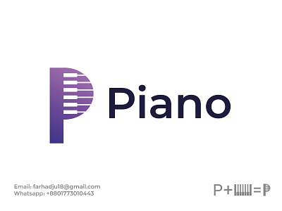 P letter logo Piano