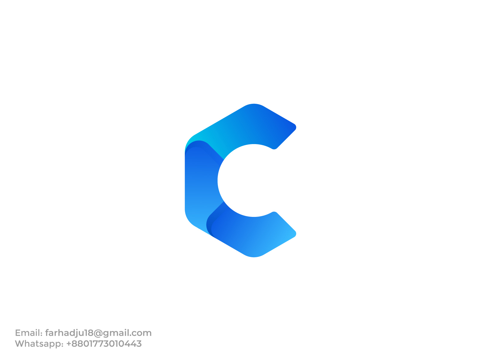 C logo design by Farhad Hossain on Dribbble