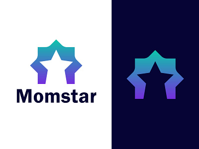 M logomark design Momstar