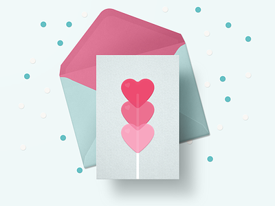 Sweetheart Card card greeting card hearts lollipop love valentines day