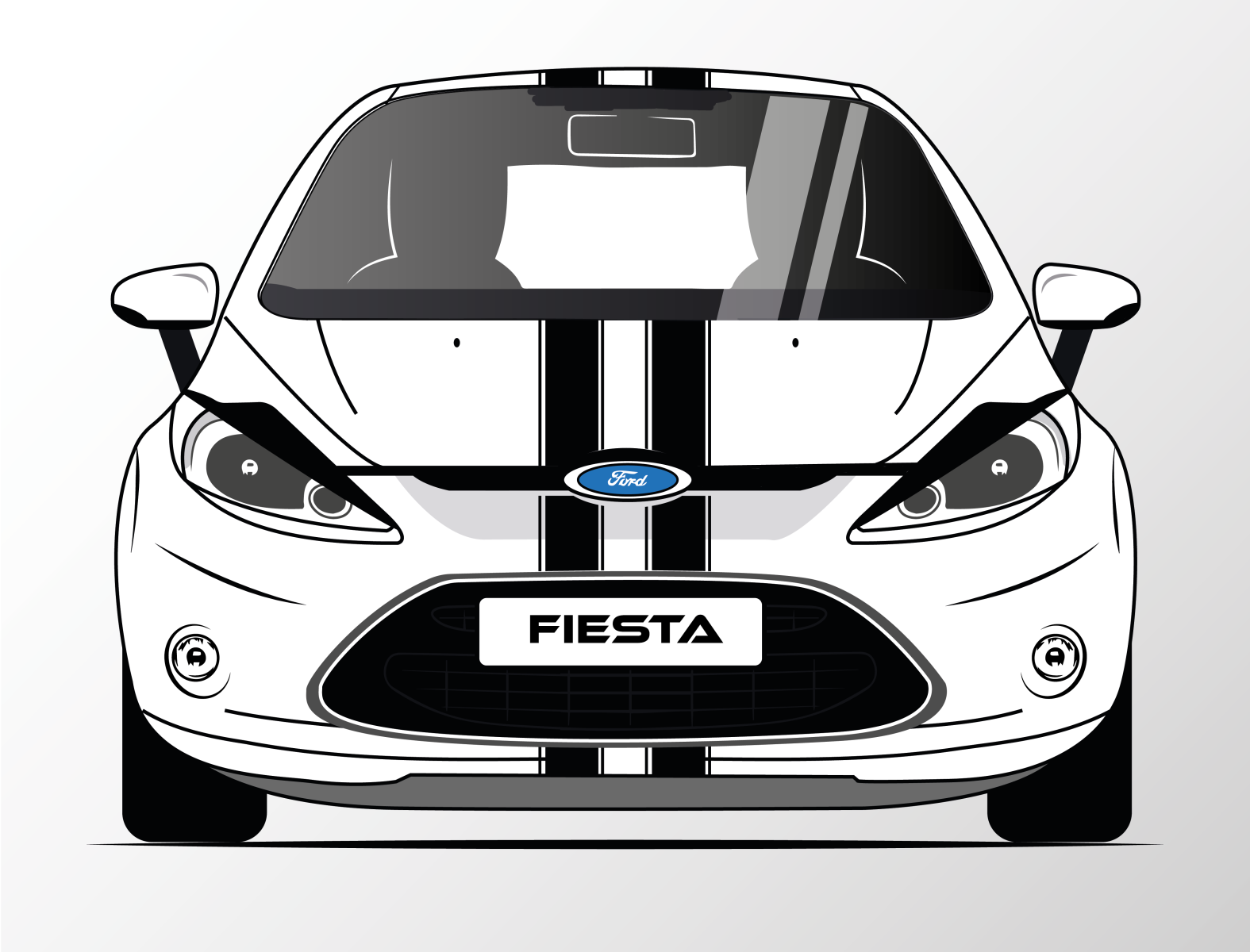 Ford Fiesta Illustration By Walid Rc On Dribbble