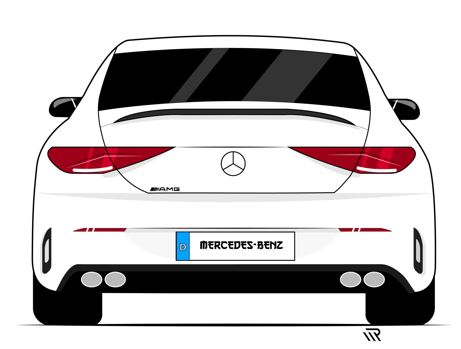 Mercedes-Benz Cla 220 d Illustration by Walid Rc on Dribbble