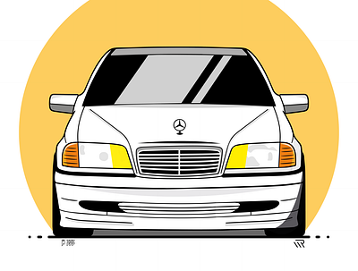 Mercedes-Benz W202 Artwork adobe illustrator artwork cars design digitalart graphic design illustration mercedes vector art w202