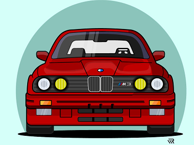 BMW E30 M3 adobe illustrator artwork bmw cars cars lover design digitalart e30 graphic design illustration m3 red
