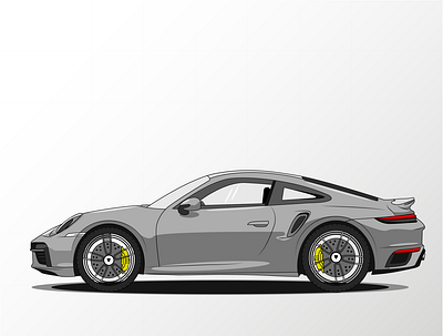 Porsche 911 S adobe illustrator artwork cars design digitalart graphic design illustration