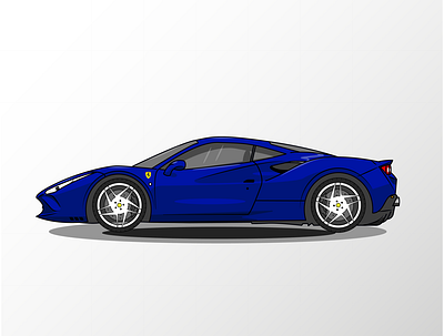 Ferrari F8 Tributo adobe illustrator artwork cars design digitalart f8 ferrari graphic design illustration