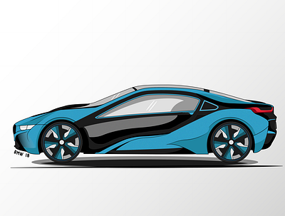 BMW I8 adobe illustrator artwork bmw cars cars lover design digitalart fans graphic design i8 illustration