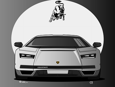 Lamborghini Countach 2022 adobe illustrator artwork cars design digitalart graphic design illustration