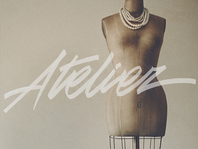 Atelier design editorial fashion graphic design hand drawn lettering retro type typography