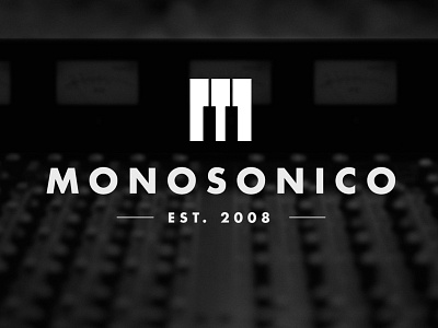 Monosonico branding design identity logo music piano type