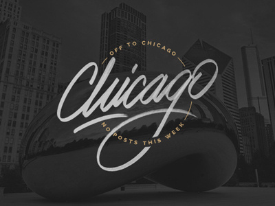 Chicago chicago design hand drawn lettering script type typography