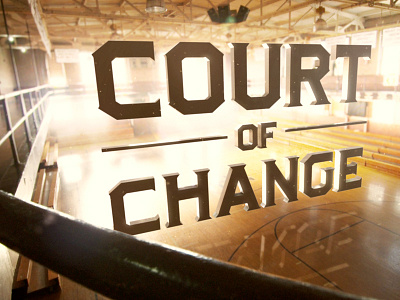 Court of Change 3d type art direction basketball design motion sports tv type typography