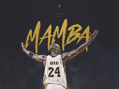 Thank you, Mamba! basketball design kobe kobe bryant mamba nba type typography