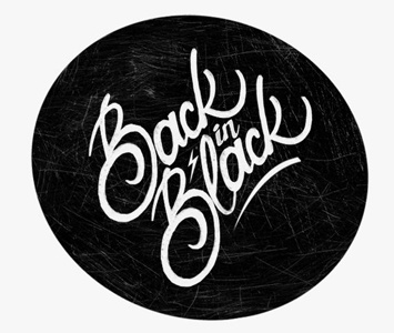 Back in Black. Lettering practice... doodle hand drawn lettering