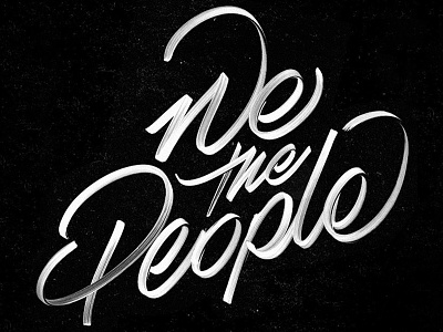 We The People atcq design hand-made lettering music type typography