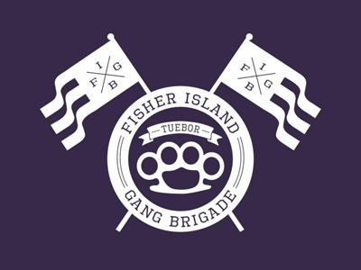 Fisher Island Gang Brigade design logo personal t shirt