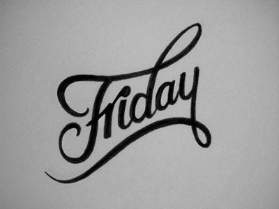 Friday! doodle fun hand drawn lettering typography