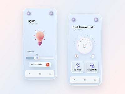 Smart Home System App 3d app branding design elegant graphic design illustration instagram light minimal mobile app monitoring system app neumorphism new smart home system trend ui user interface ux vector