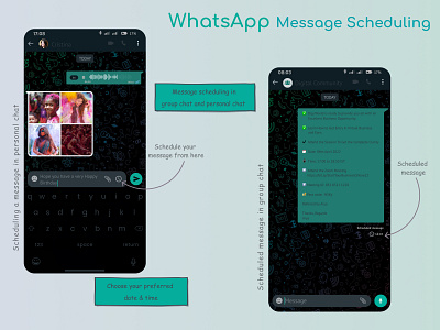 WhatsApp Redesign app app design case study design trends illustration message minimal mobile app prototype redesign schedule trending ui ux ux case study uxui web design website whatsapp wireframe