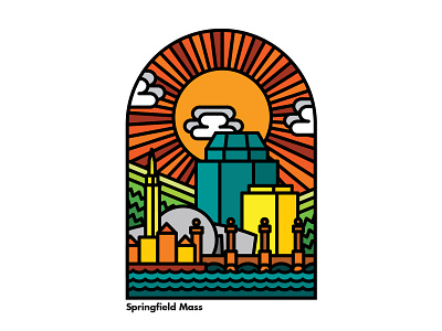 Springfield, MA - Thick Lines adobe illustrator illustration thick lines