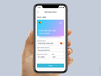 Credit Card Screen | Daily UI Day 2