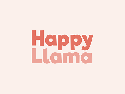 Happy Llama branding llama logo type typogaphy