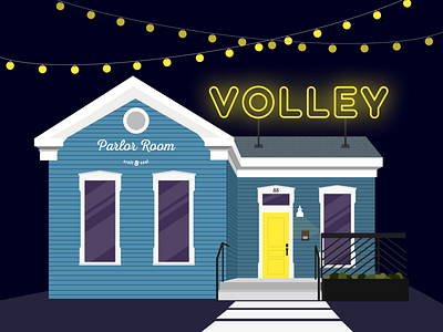 Volley Game Room austin house illustration texas