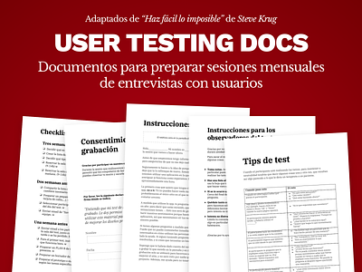 Free Template | User Testing Docs in Spanish documentation free google docs test testing user test user testing