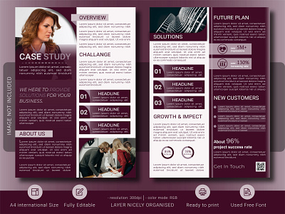 Case study business brochure template design