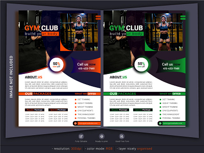 Ultimate fitness gym flyer template