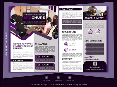 Case study business brochure template A4 size