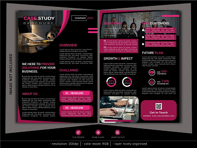 Case study business brochure template A4 size