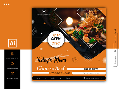 food social media instagram post template bannercake bannercard bannerchange bannercreation bannerdeletras bannerdesain bannerjet bannerjogjamurah fastfood fastfoodbanner