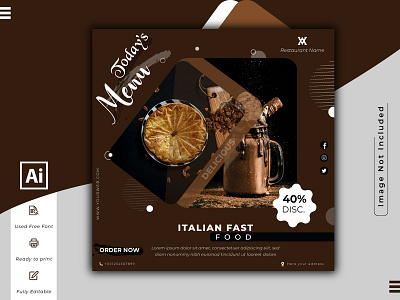 food social media instagram post template bannercake bannercard bannerchange bannercreation bannerdeletras bannerdesain bannerjet bannerjogjamurah fastfood fastfoodbanner