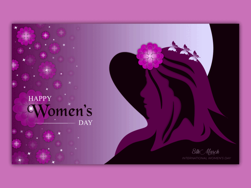 Poster Happy Womens Day 8 March