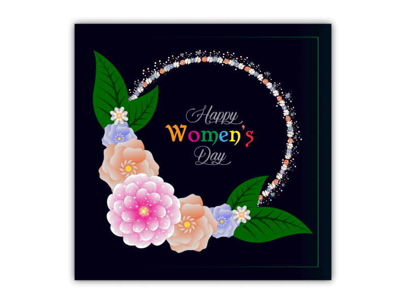 Happy women's day flower crown 8 march 8 march international womens day illustration instagram post instagram story international womens day social social media vector womens womens day