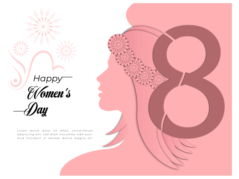 Happy women's day greetings card free vector