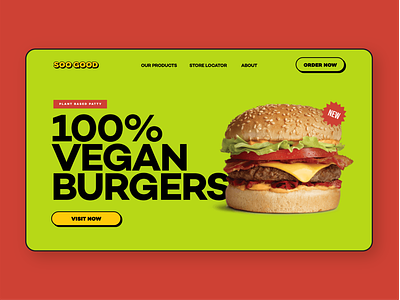 Soo Good - Vegan Restaurant UI Design