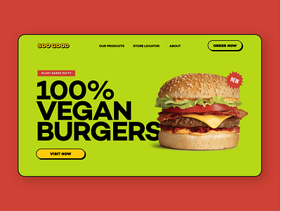 Soo Good - Vegan Restaurant UI Design cafe website food website design landing page landing page for a restaurant plant based food branding restaurant landing page restaurant website restaurant website design ui ui design ux vegan food website vegan website ui