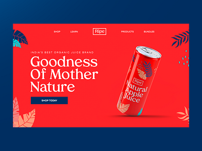 Ripe - Fruit Juice Landing Page Web Design