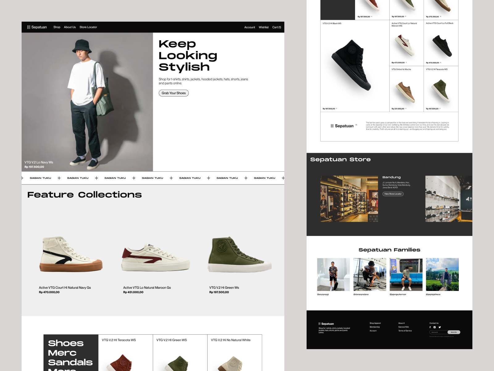 Sneaker & Clothes Landing Page by Candra Ak for Callour Studio on Dribbble