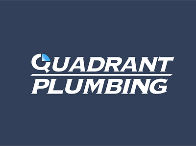 Quadrant plumbing logo branding design graphicdesign lettering logo typographic typography