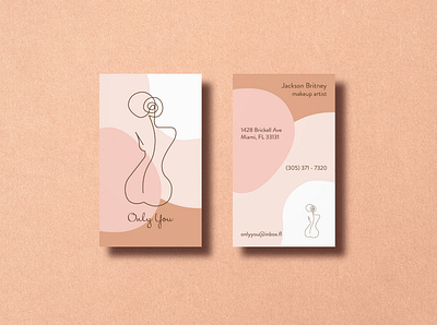 ELEGANT MINIMAL BUSINESS CARDS DESIGN brand identity branding business card feminine design graphic design minimal design pastel colors professional
