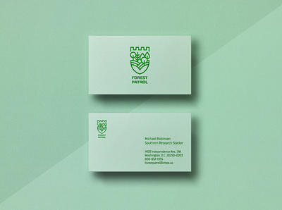 ELEGANT,CLEAN,MINIMAL BUSINESS CARDS DESIGN brand identity clean card creative card creative logo custom design elegant card forest patrol green card minimal design