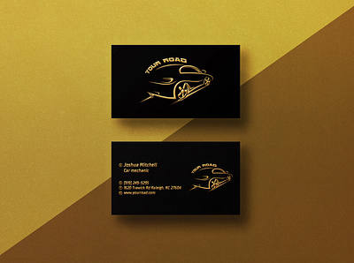 GOLD FOIL,MINIMAL BUSINESS CARDS DESIGN auto branding business cards gold foil graphicdesign letterpress logo mechanics minimal design