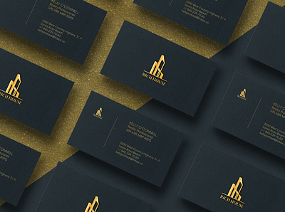 REALTY BUSINESS CARDS brand identity branding business card design business cards creative gold graphic design logo minimal modern professional real estate realestate realty