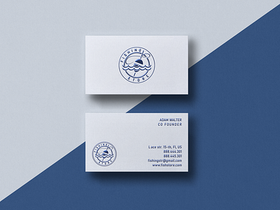 Blue Foil Business Cards Design