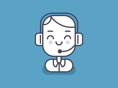 Customer Service avatar character icon line
