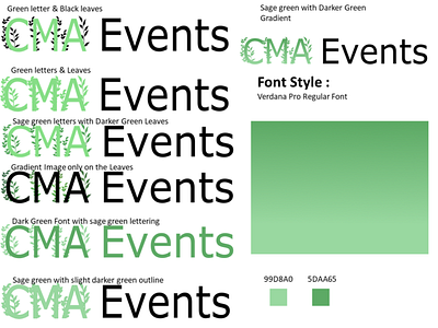 CMA Events Logo Designs branding design graphic design illustration lettering logo typography vector web website